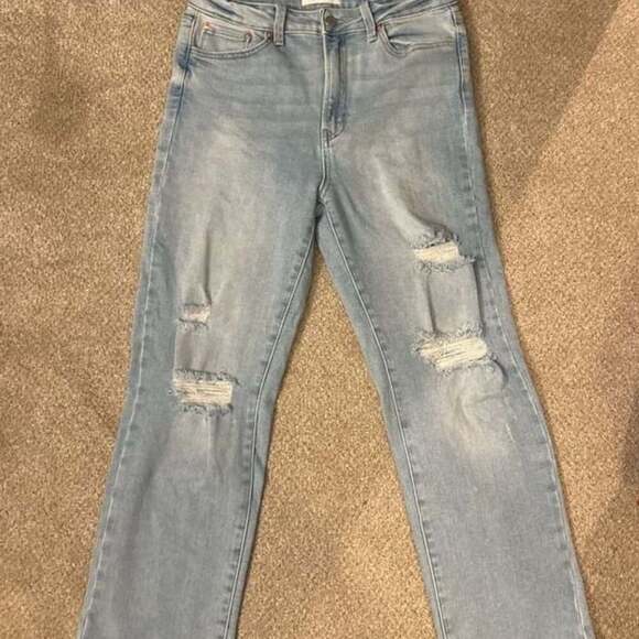 JBD Just Black Blue Sz 30 Distressed Denim Jeans - Picture 4 of 5